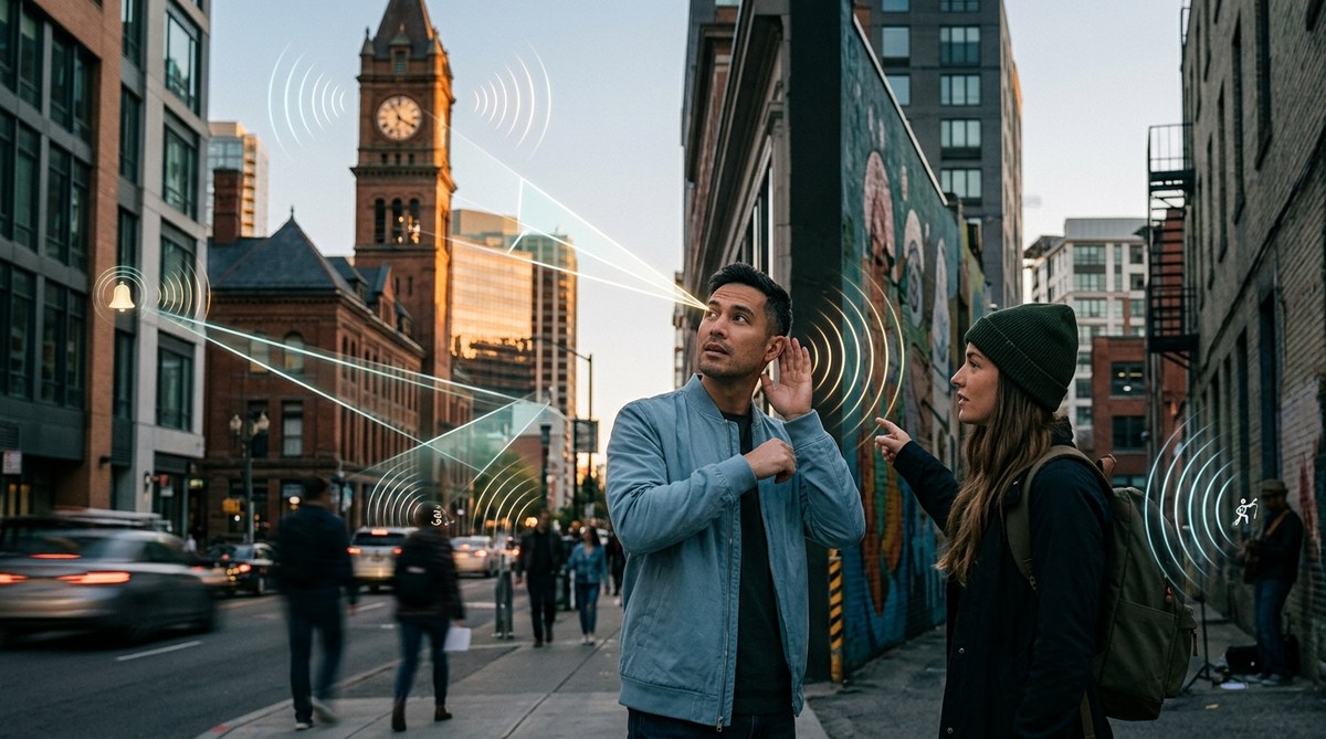 How to Navigate Urban Jungles Using Sound and Sight Cues