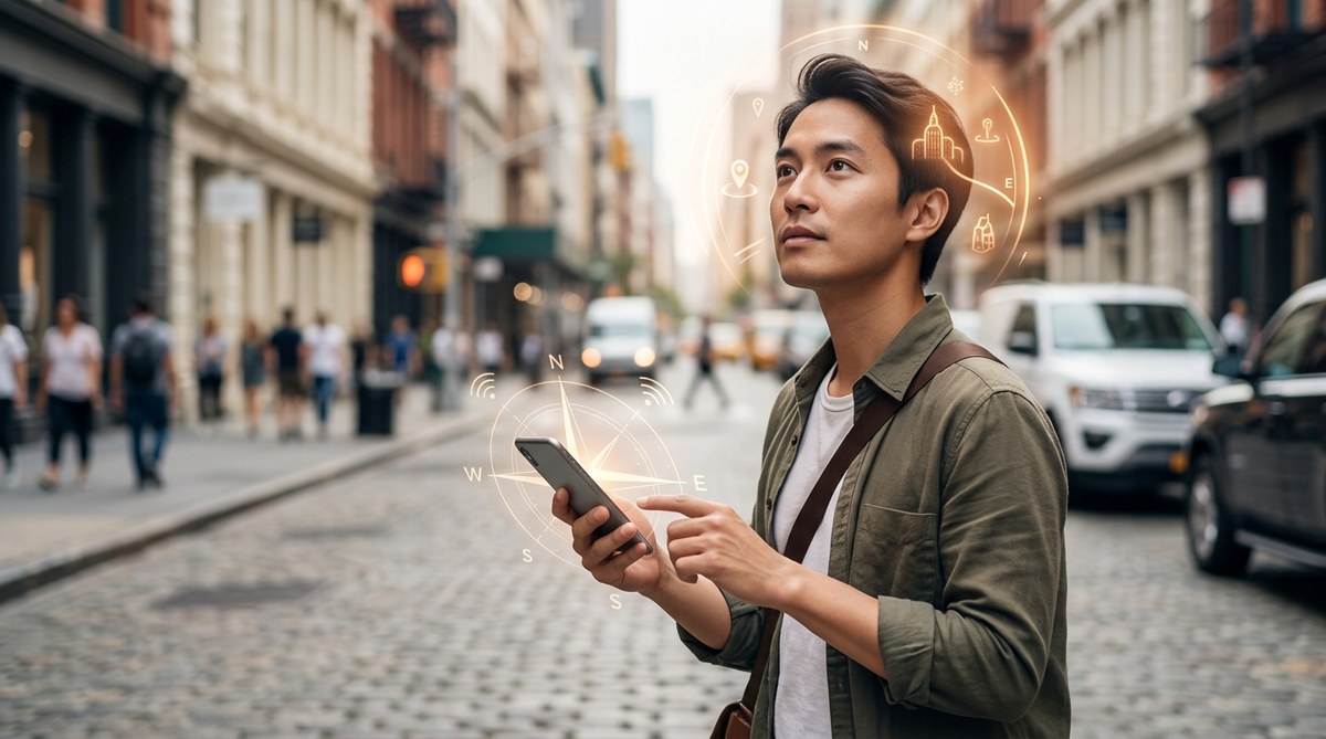 How to Combine Smartphone Sensors and Natural Instincts for Better City Navigation